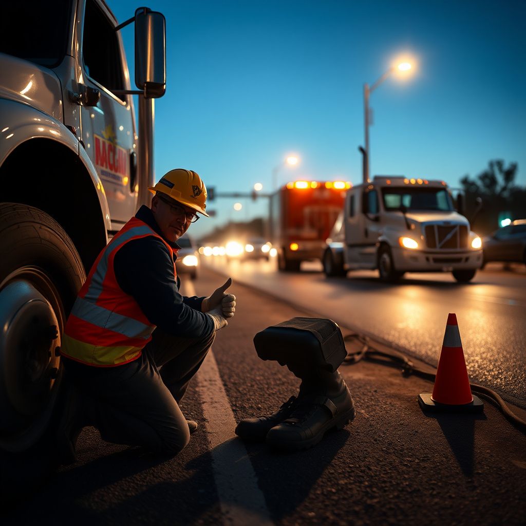 A tow truck operator from Snappy Towing safely securing a vehicle onto a flatbed on a suburban street in Marietta, Georgia, with a focus on professional equipment.